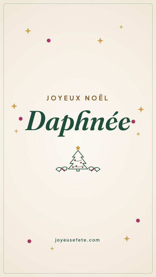 Image « Joyeux Noël Daphnée » au format story