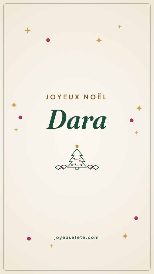 Image « Joyeux Noël Dara » au format story