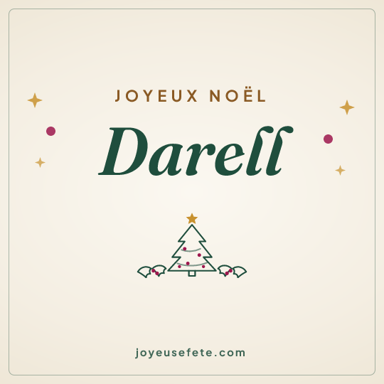 Image carrée « Joyeux Noël Darell » pour WhatsApp