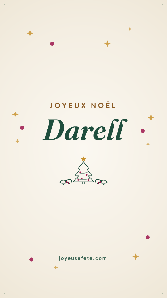 Image « Joyeux Noël Darell » au format story