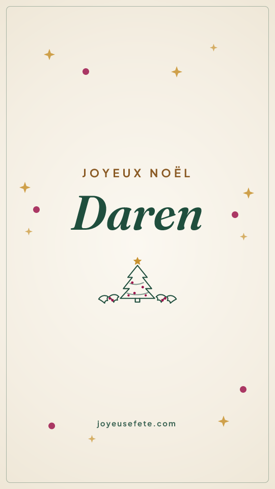 Image « Joyeux Noël Daren » au format story