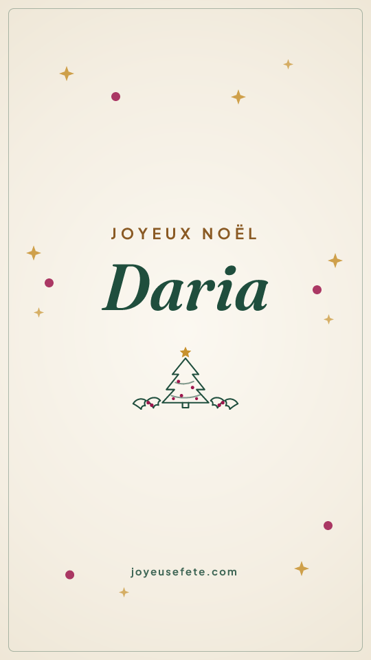 Image « Joyeux Noël Daria » au format story