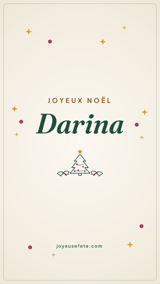 Image « Joyeux Noël Darina » au format story