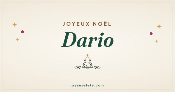 Image « Joyeux Noël Dario » au format large