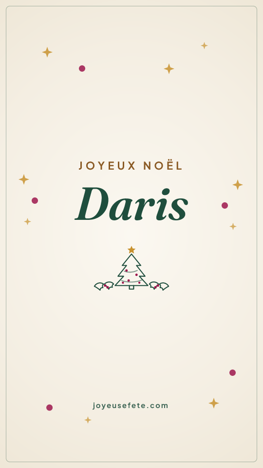 Image « Joyeux Noël Daris » au format story