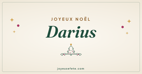 Image « Joyeux Noël Darius » au format large