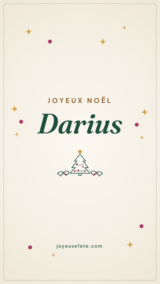Image « Joyeux Noël Darius » au format story