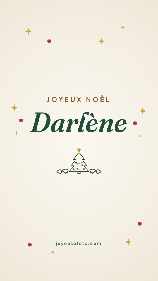 Image « Joyeux Noël Darlène » au format story