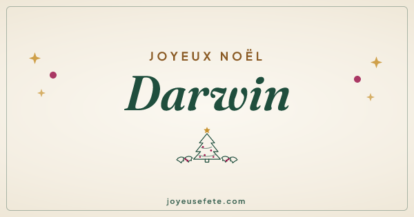Image « Joyeux Noël Darwin » au format large