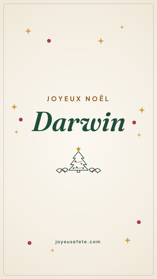 Image « Joyeux Noël Darwin » au format story