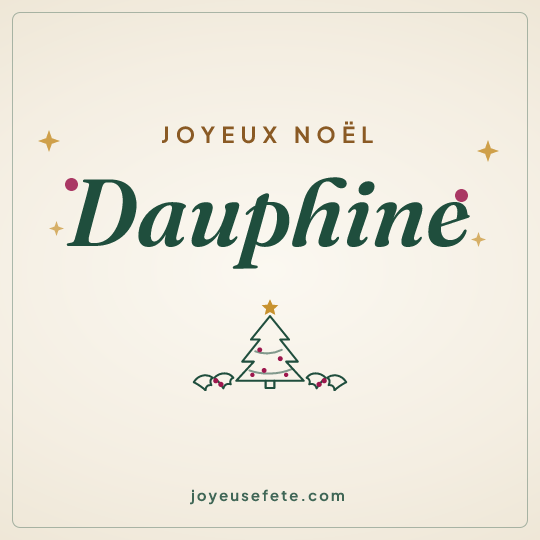 Image carrée « Joyeux Noël Dauphine » pour WhatsApp