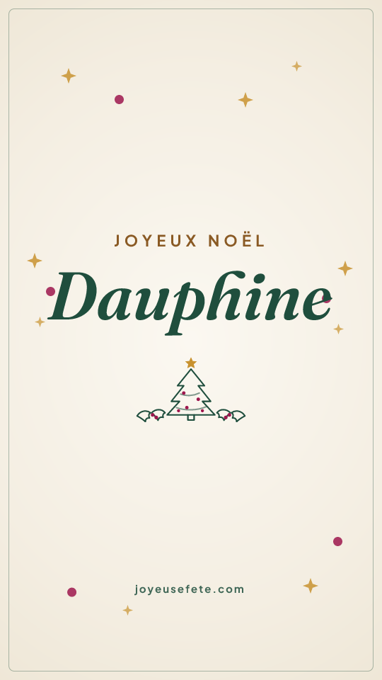 Image « Joyeux Noël Dauphine » au format story