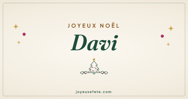 Image « Joyeux Noël Davi » au format large