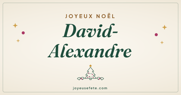 Image « Joyeux Noël David-Alexandre » au format large