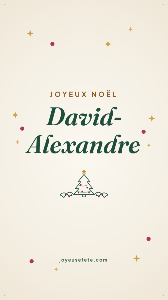 Image « Joyeux Noël David-Alexandre » au format story