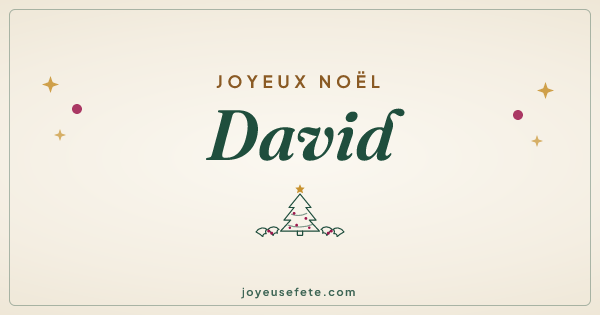 Image « Joyeux Noël David » au format large