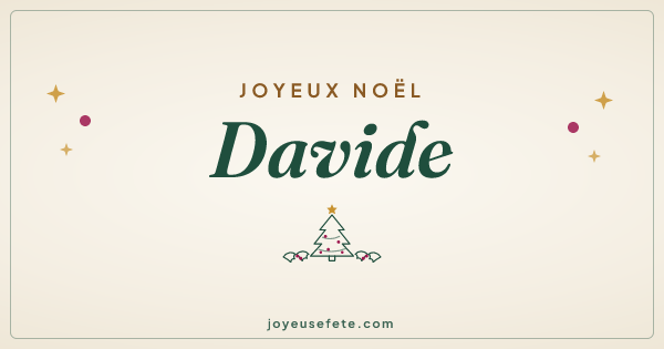Image « Joyeux Noël Davide » au format large