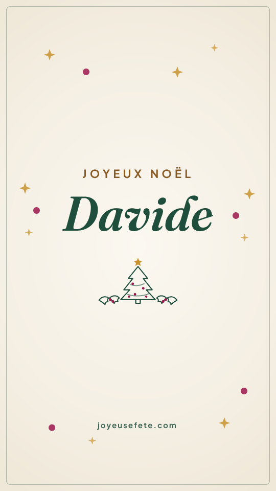 Image « Joyeux Noël Davide » au format story
