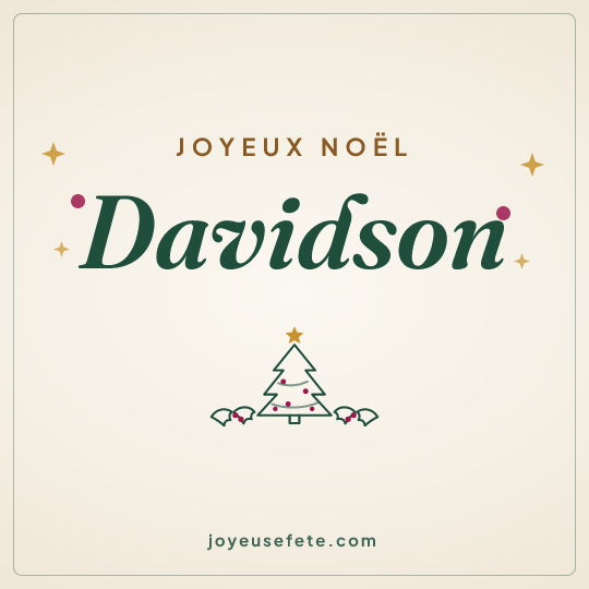 Image carrée « Joyeux Noël Davidson » pour WhatsApp