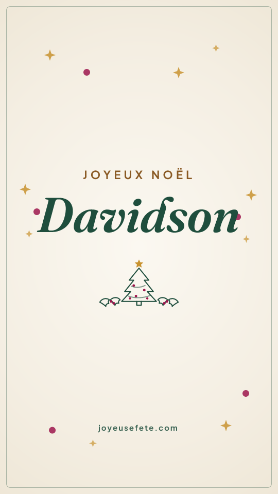 Image « Joyeux Noël Davidson » au format story