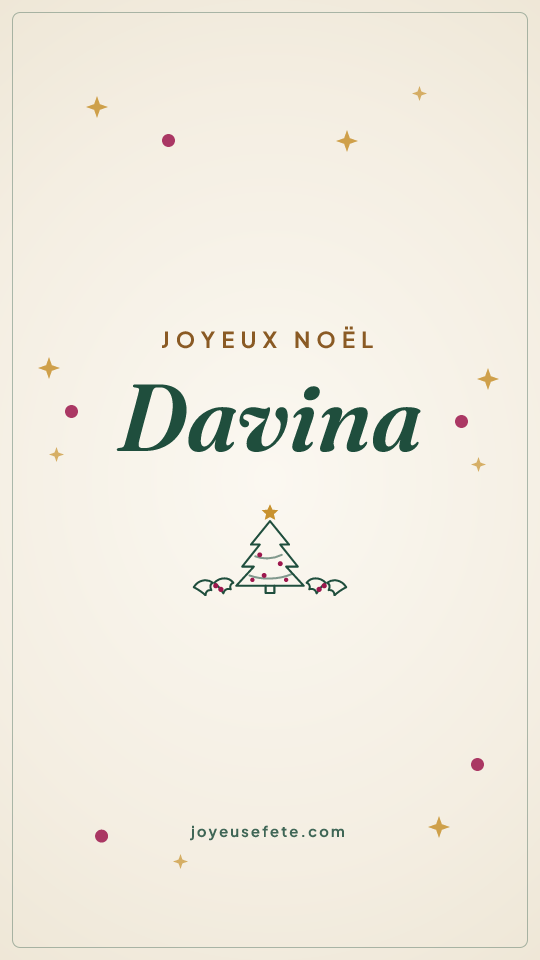 Image « Joyeux Noël Davina » au format story