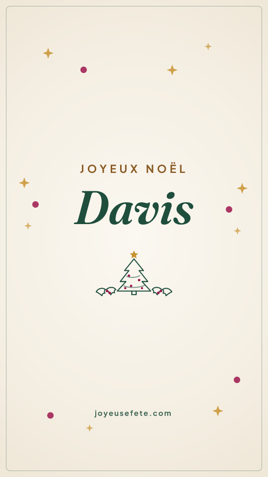 Image « Joyeux Noël Davis » au format story