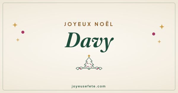 Image « Joyeux Noël Davy » au format large