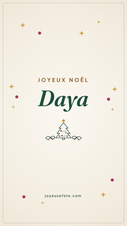 Image « Joyeux Noël Daya » au format story