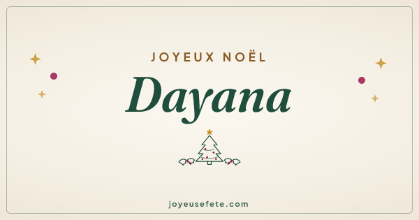 Image « Joyeux Noël Dayana » au format large