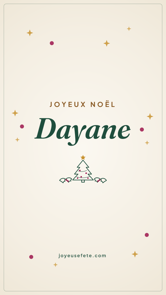 Image « Joyeux Noël Dayane » au format story