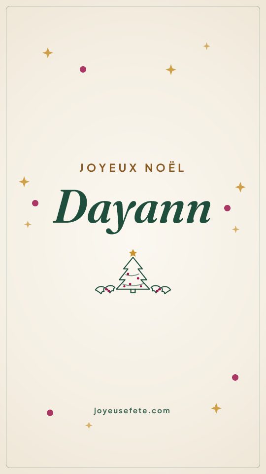 Image « Joyeux Noël Dayann » au format story
