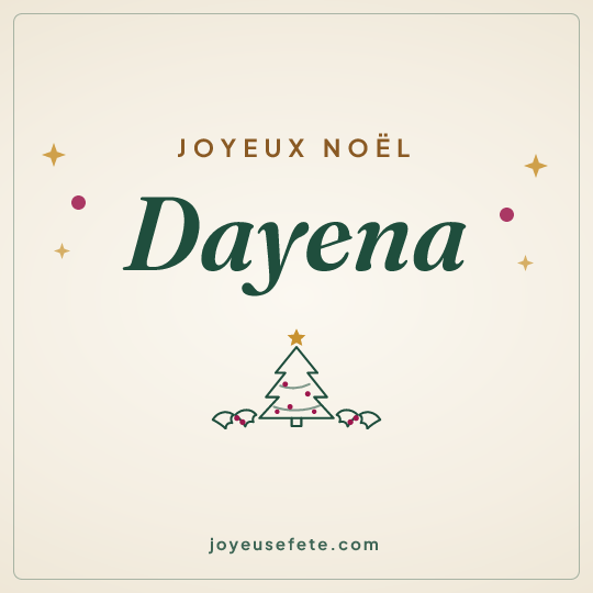 Image carrée « Joyeux Noël Dayena » pour WhatsApp