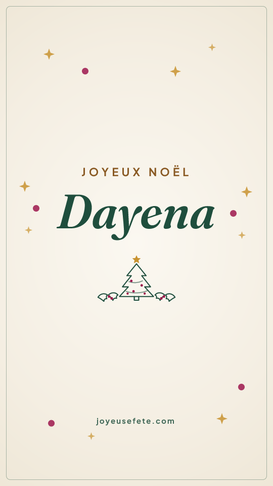 Image « Joyeux Noël Dayena » au format story