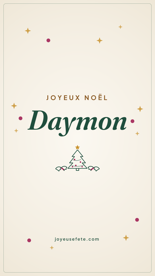Image « Joyeux Noël Daymon » au format story