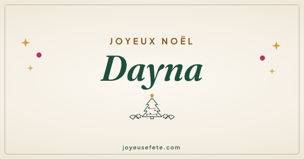 Image « Joyeux Noël Dayna » au format large