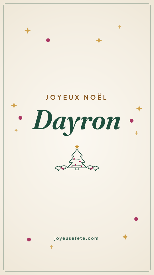 Image « Joyeux Noël Dayron » au format story
