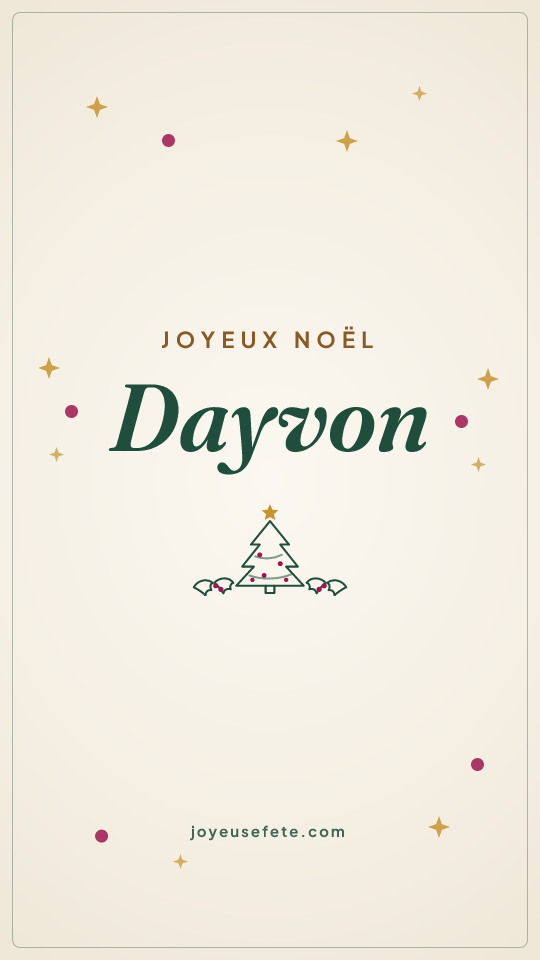 Image « Joyeux Noël Dayvon » au format story