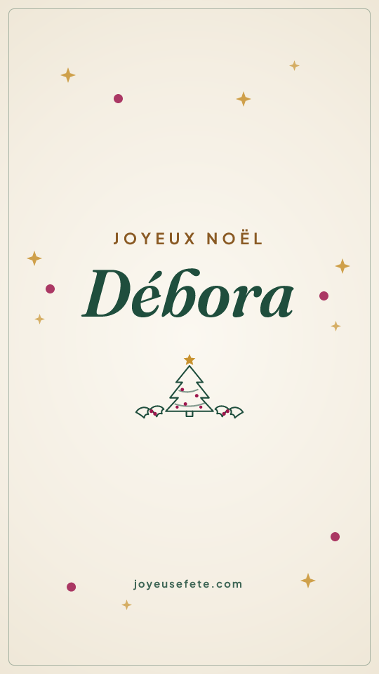 Image « Joyeux Noël Débora » au format story