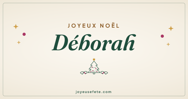 Image « Joyeux Noël Déborah » au format large