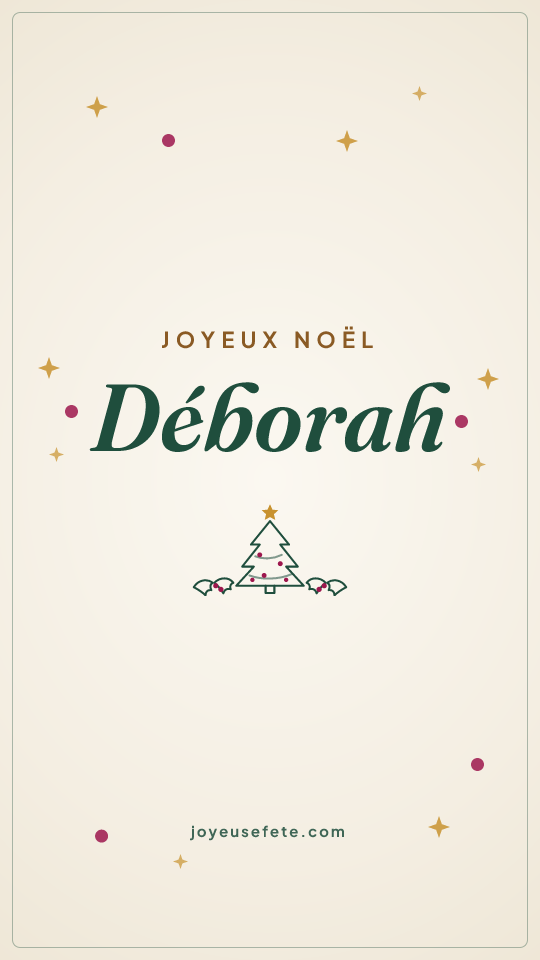 Image « Joyeux Noël Déborah » au format story