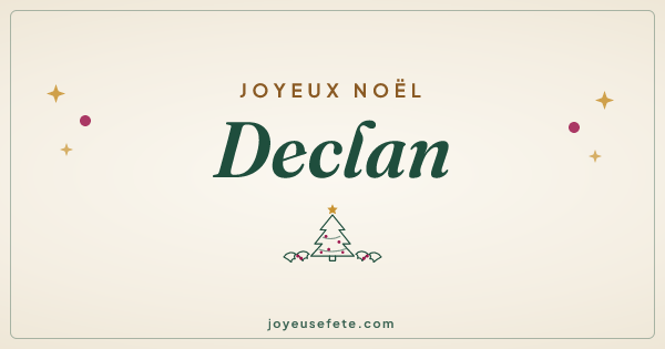 Image « Joyeux Noël Declan » au format large