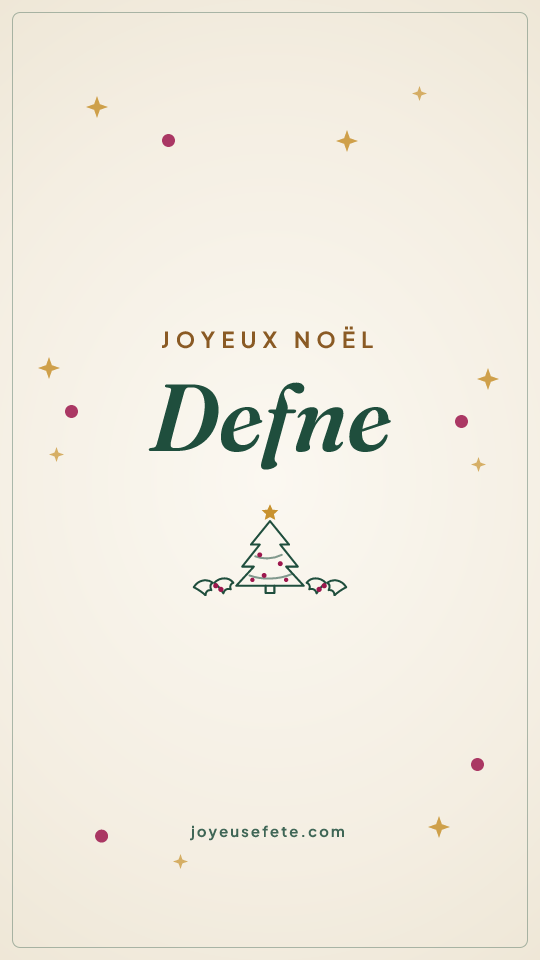 Image « Joyeux Noël Defne » au format story