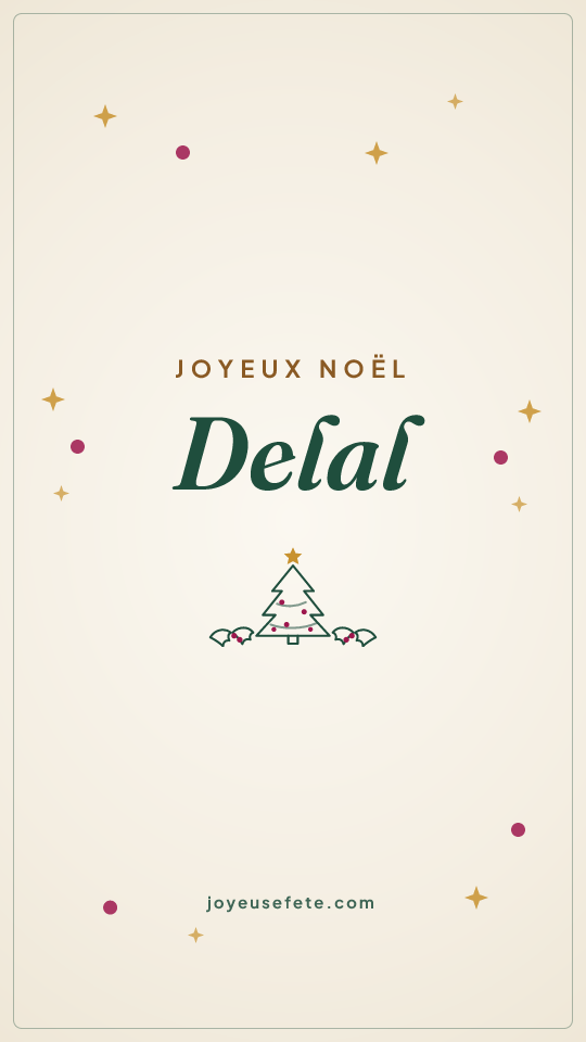 Image « Joyeux Noël Delal » au format story