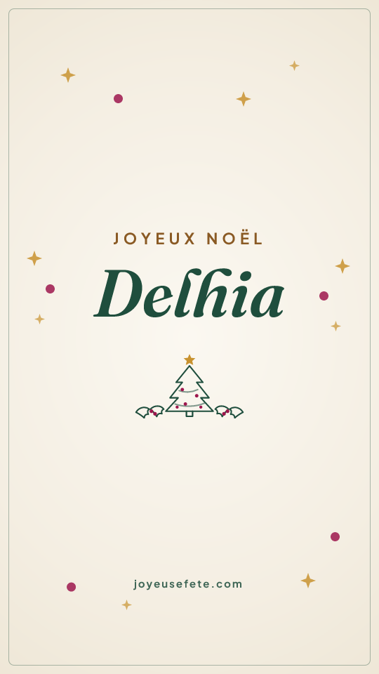Image « Joyeux Noël Delhia » au format story