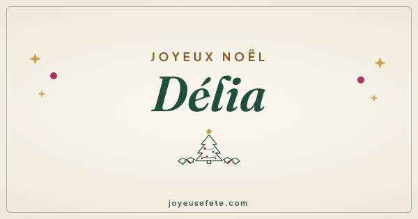 Image « Joyeux Noël Délia » au format large