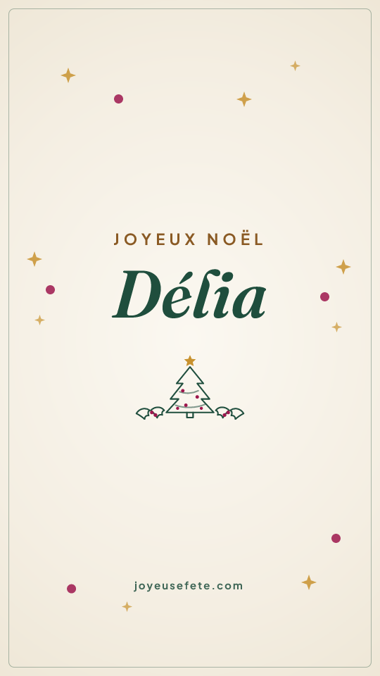 Image « Joyeux Noël Délia » au format story