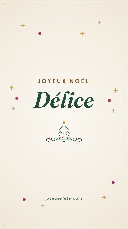 Image « Joyeux Noël Délice » au format story
