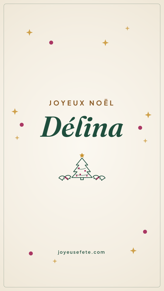 Image « Joyeux Noël Délina » au format story