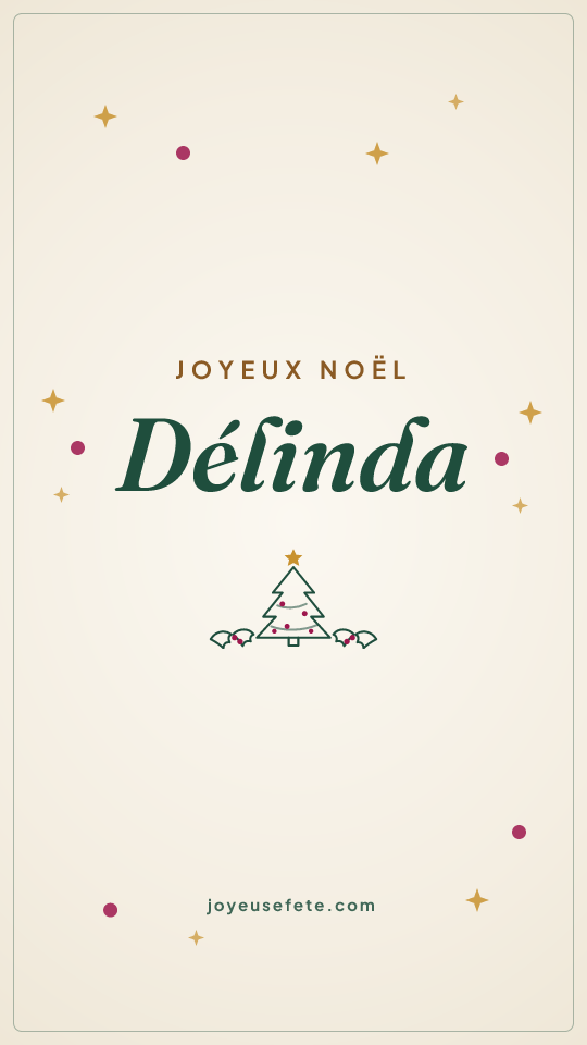 Image « Joyeux Noël Délinda » au format story