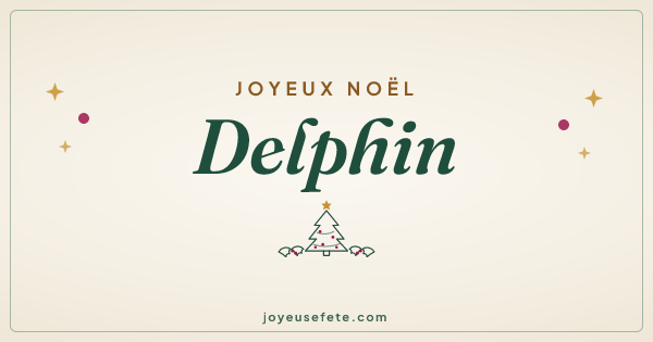 Image « Joyeux Noël Delphin » au format large